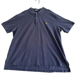 Polo Ralph Lauren Shirt Men 3XB Polo Classic Fit Pony Logo Navy Blue Cotton MW22